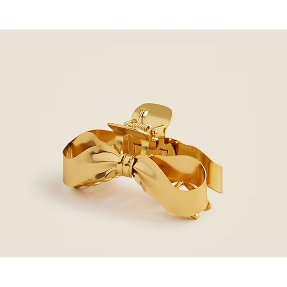 J. Crew Accessories - J. Crew Metallic Bow Claw Hair Clip